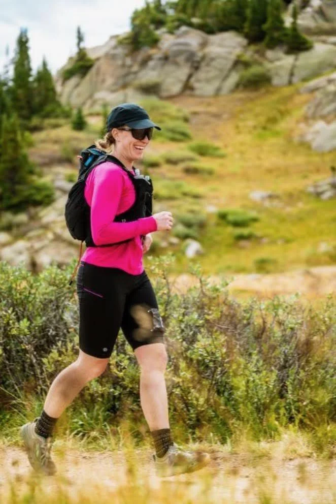 Trail running in the mountains