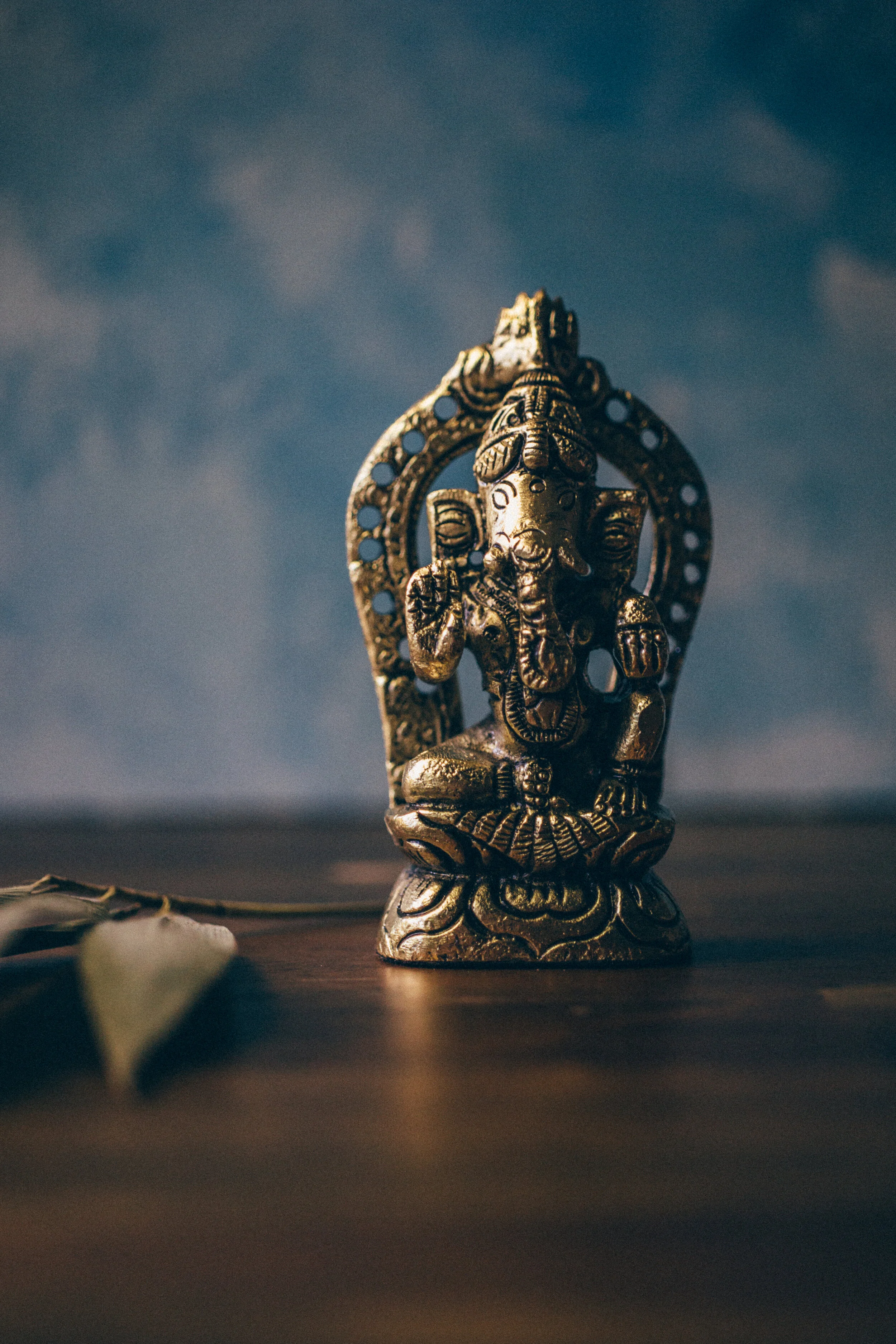 Bronze Ganesha altar statue